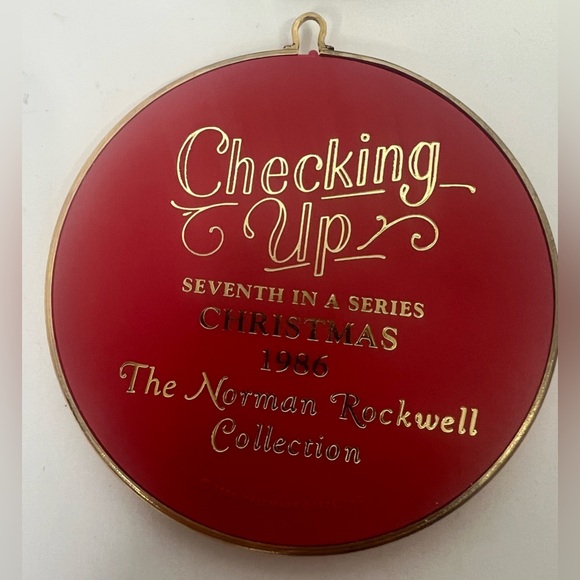 Vintage Norman Rockwell Cameo Hallmark Keepsake Ornament Set of 6 80's #2, #5-9 - Picture 8 of 12